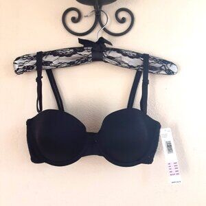 NEW DKNY Convertible Black Lace Push Up Bra  32D